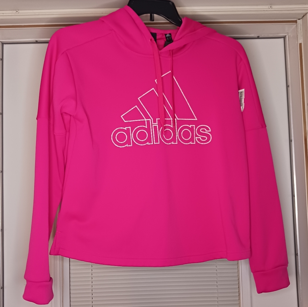 3 for $30 - Adidas Pink Hooded Sweatshirt Size Medium